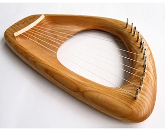 Lyre (Harp), 12 String Diatonic Lyre Musical Instrument, Ash Wood