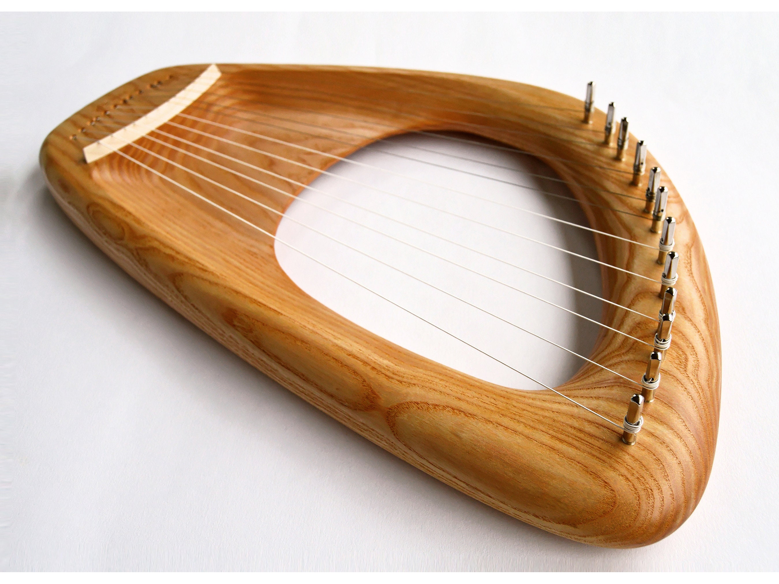 Lyre harp, 12 String Diatonic Lyre Musical Instrument, Ash Wood 