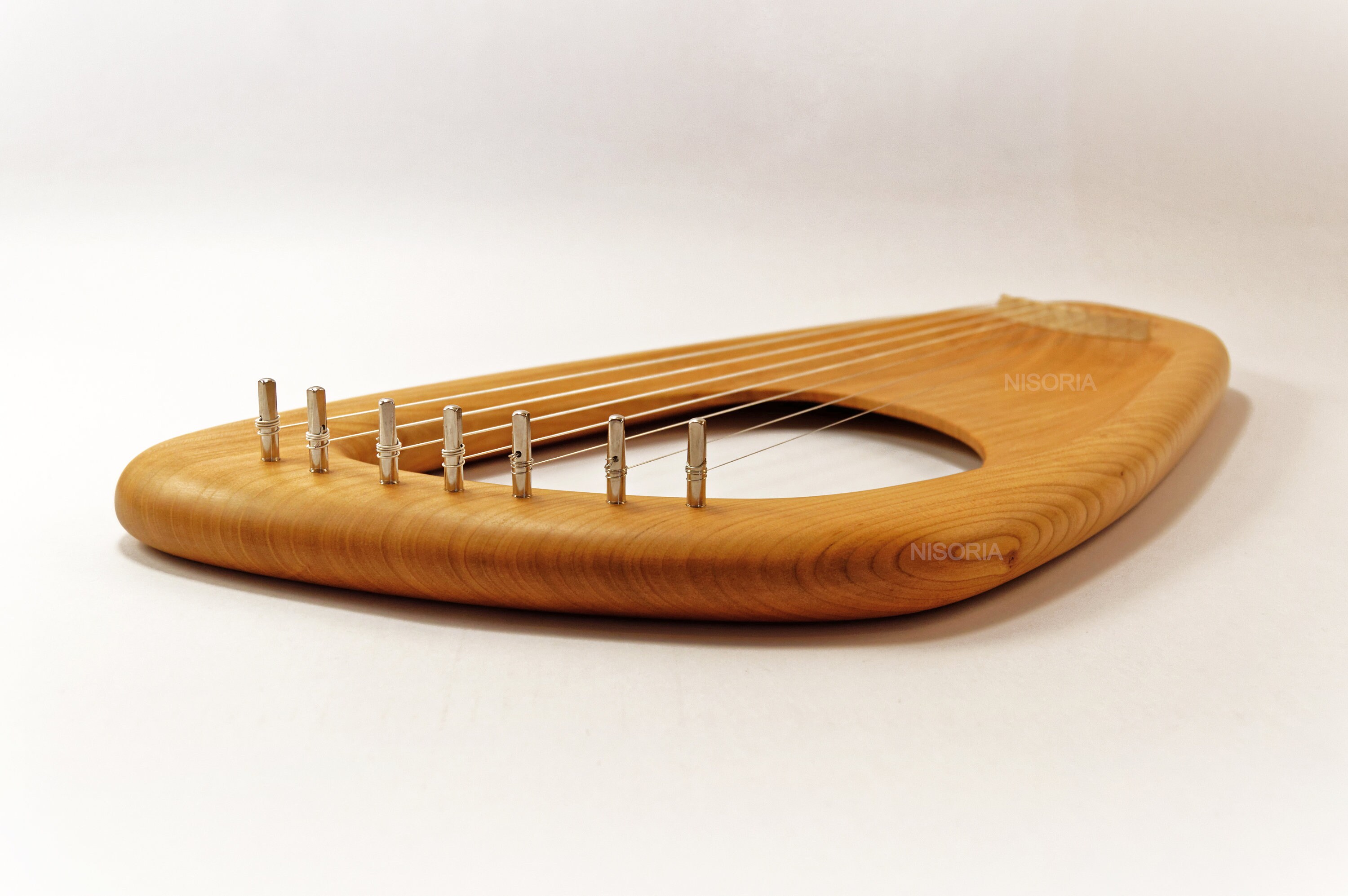 Lyre Harp, Pentatonic 7 String Lyre Musical Instrument, Cherry Wood ...
