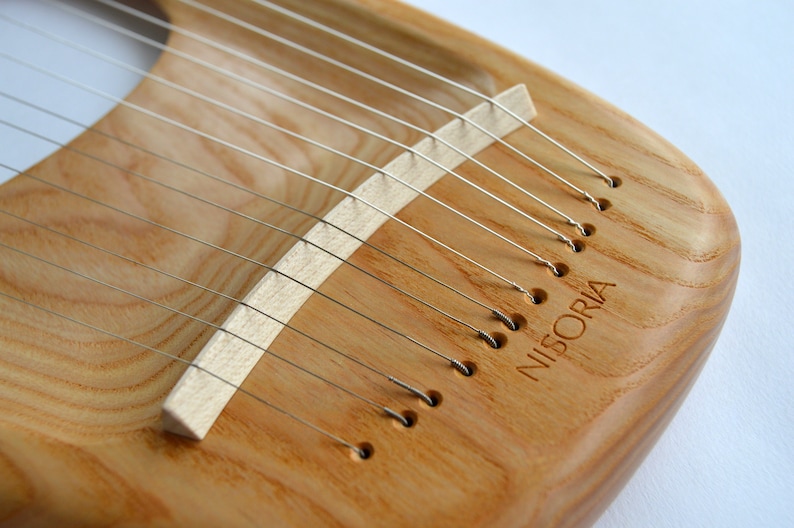 Diatonic Lyre Harp 12 String Musical Instrument Ash Wood Etsy