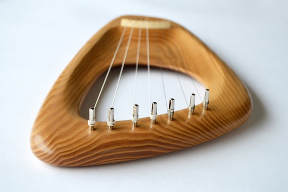 Lyre Harp, Pentatonic 7 String Musical Instrument, Ash Wood, Personalized  Gift 