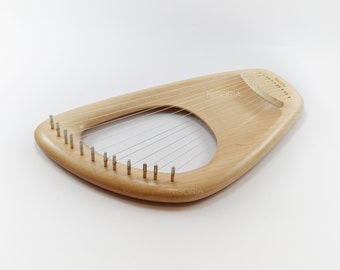 12 String Lyre (Harp), Diatonic Musical Instrument, Maple Wood