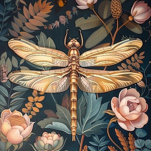Dragonfly 01 Hoja de cuero sintético de impresión de alta calidad, Panel de cuero ecológico, Tela, Cuero para bolsos, Cuero ecológico estampado estampado