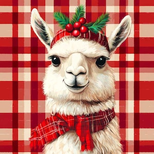 High Quality Printed Upholstery Velours Panel, Upholstery Velvet Fabric,  Decorative Velvet ,Upholstery velvet, &quot;Christmas llama 01&quot;