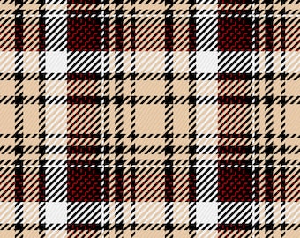PLAID 2 High Quality Printed Faux Leather Sheet, Eco Leather Fabric, Leather for bags, Patterned faux leather