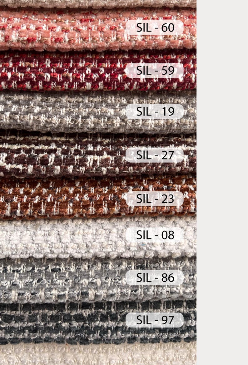Sutton Rice Fabric Textured Chenille Upholstery Fabric Soft, Thick, Interwoven, Perfect ...