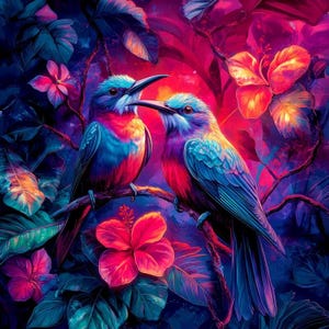 &quot;Hochwertiger bedruckter Polstervelours, Polstersamtstoff, Dekosamt, Polstersamt, &quot;&quot;Zaubervogel 12&quot;&quot;&quot;