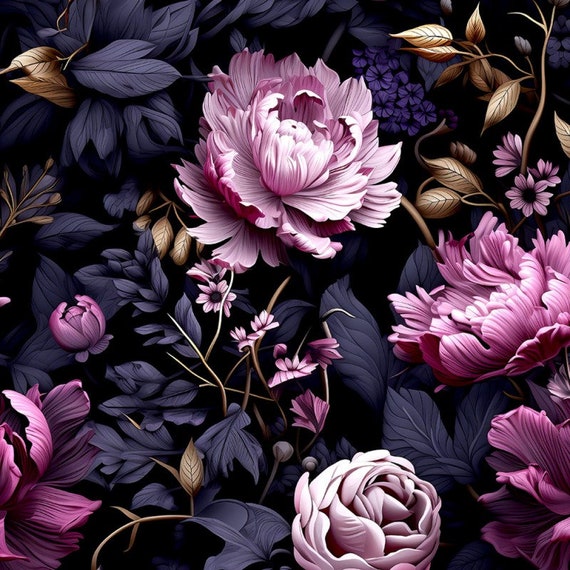 EXOTIC FLOWERS 25 High Quality Printed Faux Leather Sheet, Eco Leather Fabric, Leather for bags, Patterned faux leather