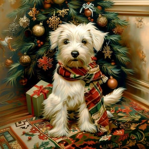 High Quality Printed Upholstery Velours Panel, Upholstery Velvet Fabric,  Decorative Velvet ,Upholstery velvet, &quot;Christmas dog 02&quot;
