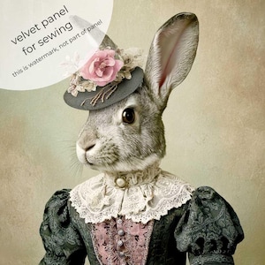 Upholstery velvet, Upholstery Velvet Fabric,  Decorative Velvet ,Upholstery velvet, &quot; Lady rabbit 01 &quot;