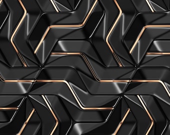 GEO BLACK Foglio di similpelle stampata di alta qualità, tessuto in ecopelle, pelle per borse, similpelle fantasia