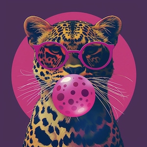 Leopard mit rosa hochwertigem bedrucktem Kunstleder-Blatt, Öko-Leder-Panel, Stoff, Leder für Taschen, gemustertes bedrucktes Öko-Leder