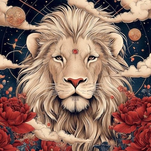 Panel de piel sintética con estampado, panel de piel ecológica de alta calidad, tela, piel para bolsos, piel ecológica estampada, Astro Lion 01