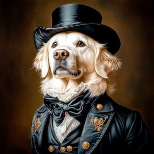 &quot;Polstersamt, Dekosamt, Polstersamt, &quot;Aristokrat Hund 01&quot;