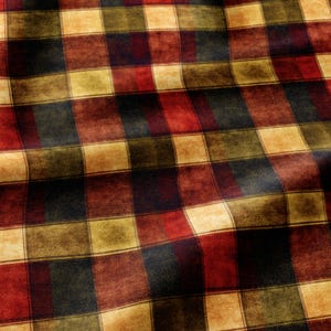 Christmas Check Pattern Windproof Softshell Fabric by the Metre for Hiking Trousers, Winter Coats, Rain Pants, Outdoor Gear and Dog Coats