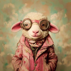 Möbelsammet, möbelsammetstyg, dekorativ sammet, möbelsammet, "Cool sheep 01"