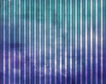 May include: Abstract background with vertical stripes in shades of blue, purple, and teal.