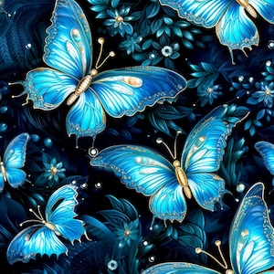 MARIPOSAS MÁGICAS 2 Lámina de piel sintética estampada de alta calidad, Tejido de piel ecológica, Piel para bolsos, Piel sintética estampada