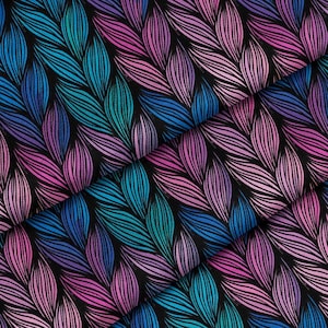 Lámina de cuero sintético con estampado de alta calidad y trenzas de colores, tejido de cuero ecológico, cuero para bolsos, cuero sintético estampado