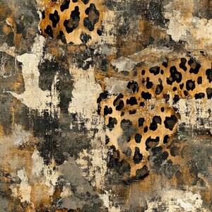 Bedruckter Kunstleder, hochwertiger Öko-Lederstoff, Leder für Taschen, bedrucktes veganes Leder - Leopard 24
