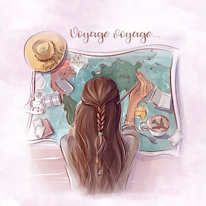 Voyage, Hoja de cuero de imitación de impresión de alta calidad, Panel de cuero ecológico, Tela, Cuero para bolsos, Cuero ecológico estampado estampado