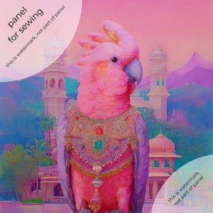Velvet Upholstery Panel for Cushions, Pillows & Decor – Maharaja Parrot