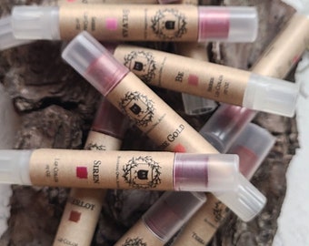 Natural Lip Colors - Full Collection, Organic Ingredients, Holistic Makeup, Nontoxic Lip and Cheek Color, Nourishing Moisturizing Lipstick