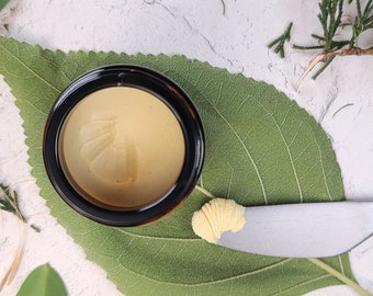 Organic Face Butter, Buttery Botanical Solid Serum, Rosehip, Borage, Sea Buckthorn, Rose Cream