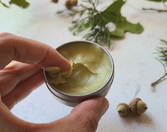Organic Herbal Skin Salve: Botanical Balm with Comfrey, Yarrow, Plantain, Chickweed, Tea Tree