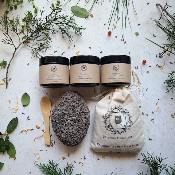 Foot Spa Kit Herbal Foot Spa Gift Set Foot Balm Foot Mask Etsy