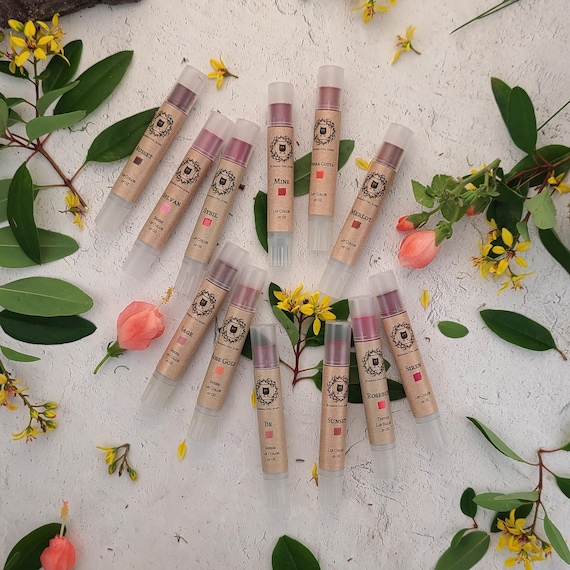 Organic Tinted Lip Balm: Natural Lipstick, Cheek Color - Etsy Israel