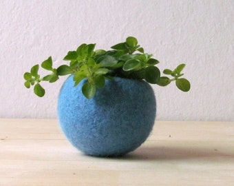 Turquoise planter / Succulent planter / air plant holder / cactus pot / plant vase / modern decor / spring decor