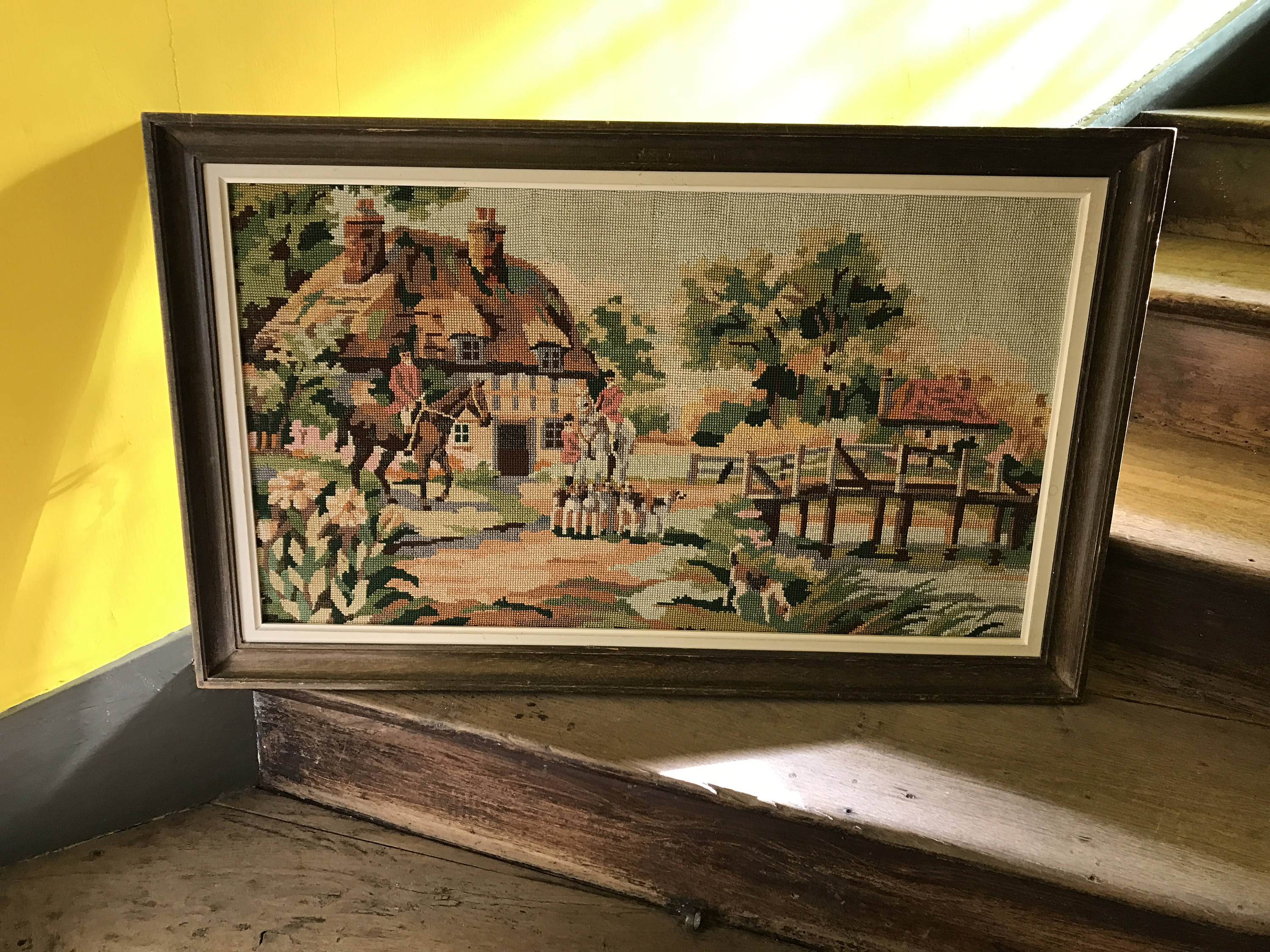 Planche de Tapisserie Français Vintage Ferme