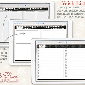 Digital Christmas Planner for Goodnotes - Wish lists including Christmas bucket lists and your own list for Santa