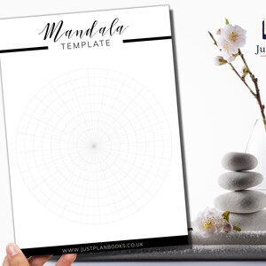 Blank Mandala Template Printable PDF Circle Grid Drawing Stencil Easy ...