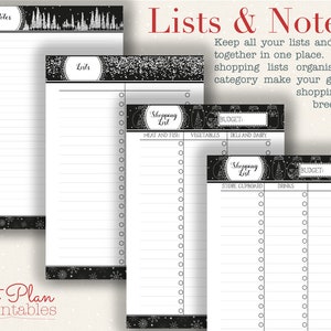 Christmas Planning Printables - Plenty of extra pages for lists and notes to keep track of shopping or to make notes and journal about your Christmas.