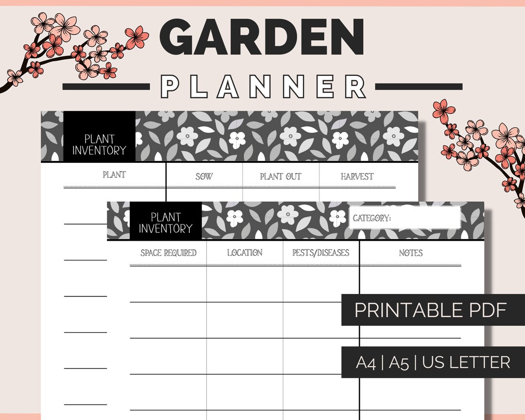 Printable Garden Planner | 12 Pages to Organise & Plan Your Gardening ...
