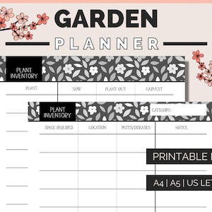 Printable Garden Planner | 12 Pages to Organise & Plan your Gardening Year | PDF Download To Print A4, A5, US Letter