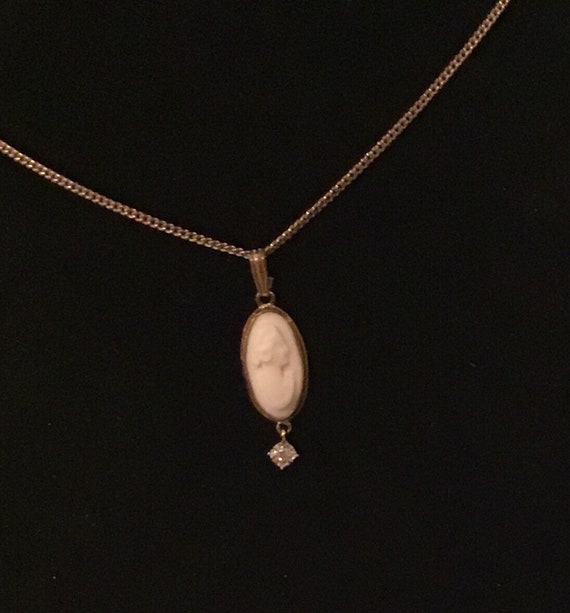 Antique Art Nouveau Cameo Necklace