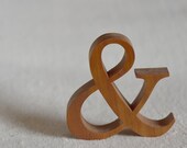 Wooden quot and quot ornament Solid cherry wood home decor Wooden decoration for your sweet home