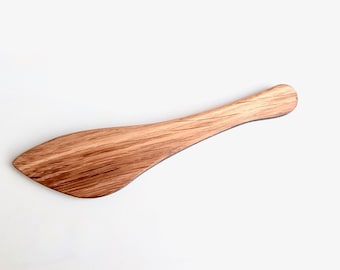 Handmade Solid Oak Butter Knife, Natural Wood Kitchenware