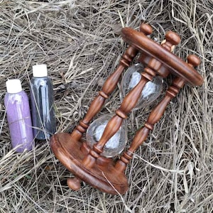 Wooden Hourglass Sand Ceremony Accessory for Weddings, Symbolizing Unity