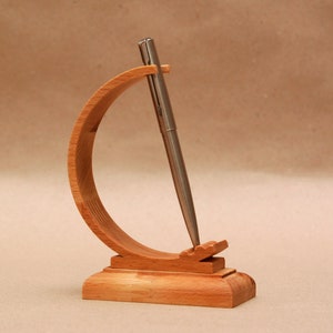 Wooden pen stand for desk / Solid beech wood pen holder / For the special one which you use on wedding ceremony