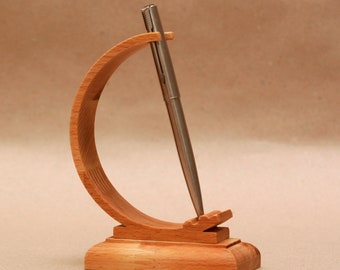 Wooden pen stand for desk / Solid beech wood pen holder / For the special one which you use on wedding ceremony