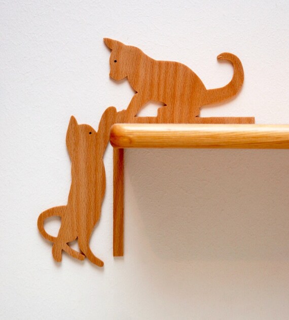 Decorative Cat Ornament - Raw Wood Decorative Cat Ornament - Raw Wood