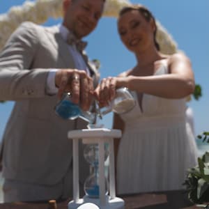 Heart Wedding Hourglass, Romantic Sand Ceremony, Personalized Engraving