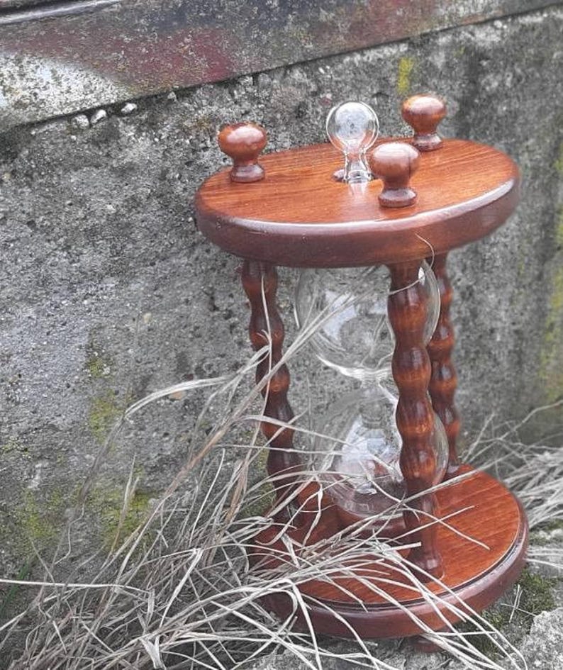 Wooden hourglass for wedding / The couple pour two kinds of decor sand which mix forever /Sand ceremony / Special wedding accessory image 6