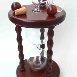 Wooden hourglass for wedding / The couple pour two kinds of decor sand which mix forever /Sand ceremony / Special wedding accessory image 2