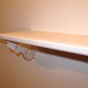 Vintage style white wooden shelf / Solid wooden shelf