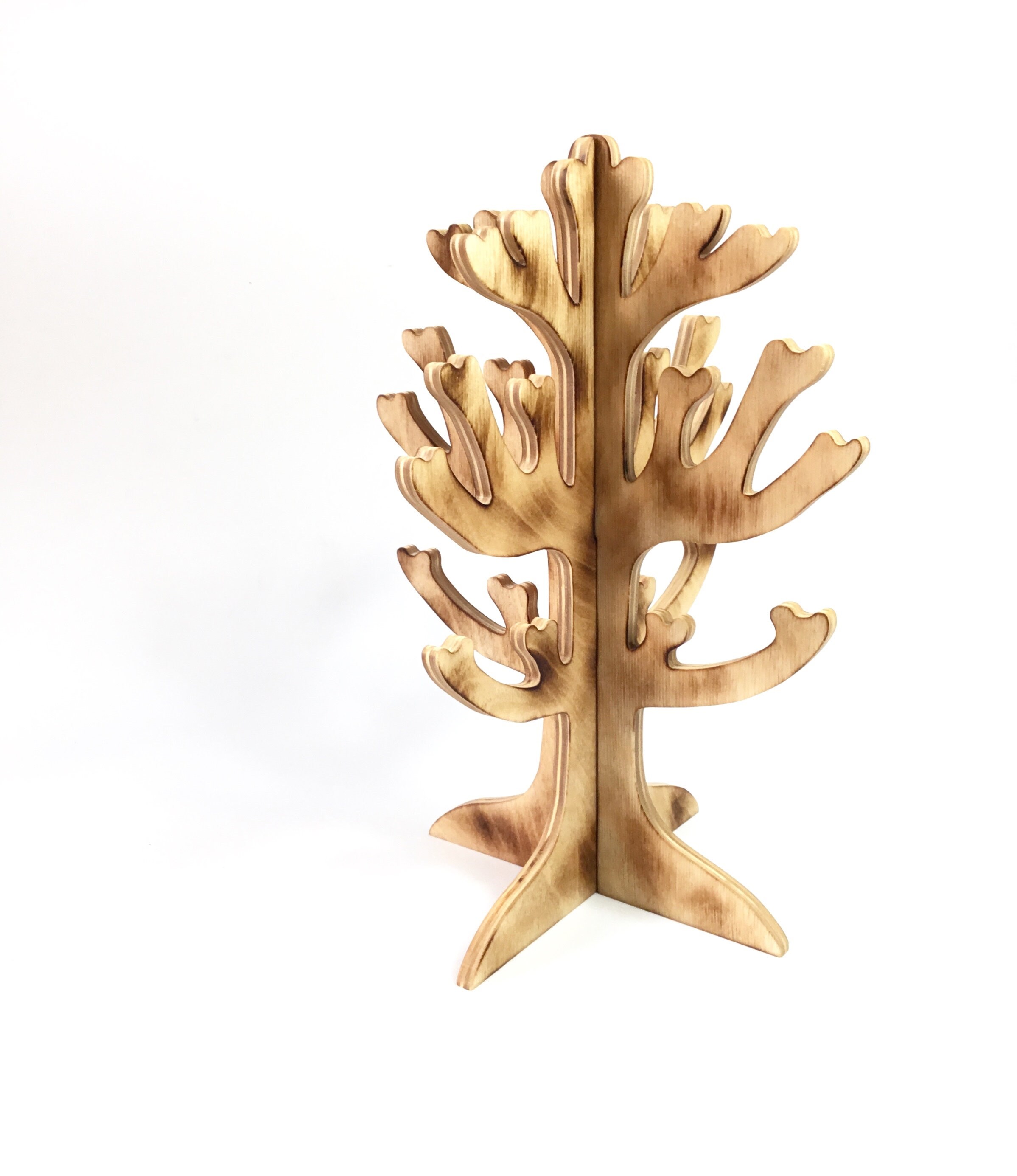 Soporte de collar de madera / soporte de forma de árbol 3D | Etsy